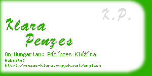 klara penzes business card